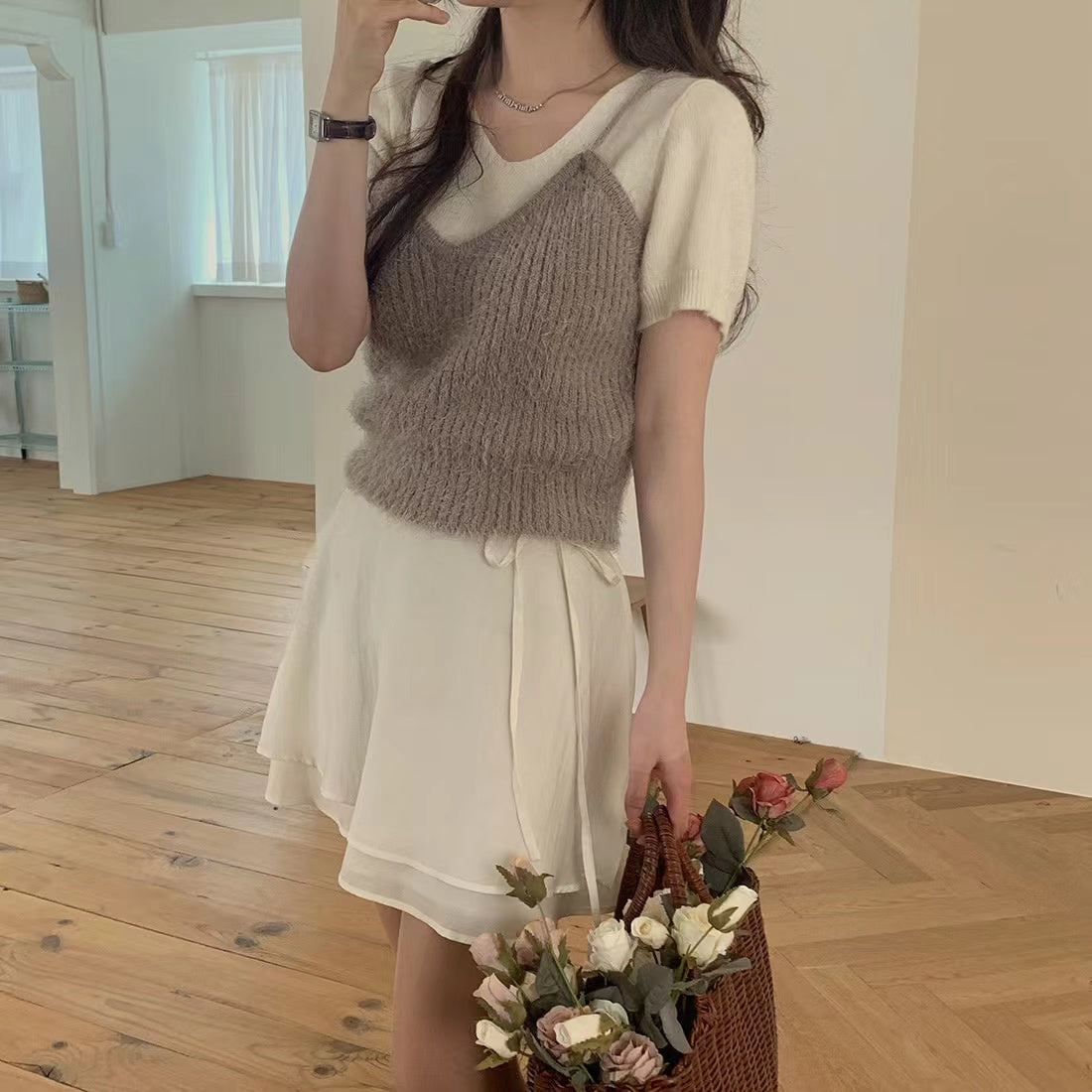 百搭系帶半身裙