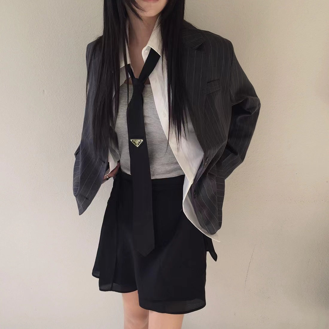 百搭系帶半身裙