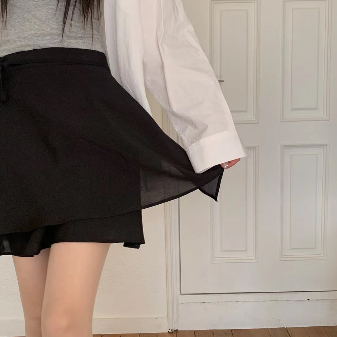 百搭系帶半身裙