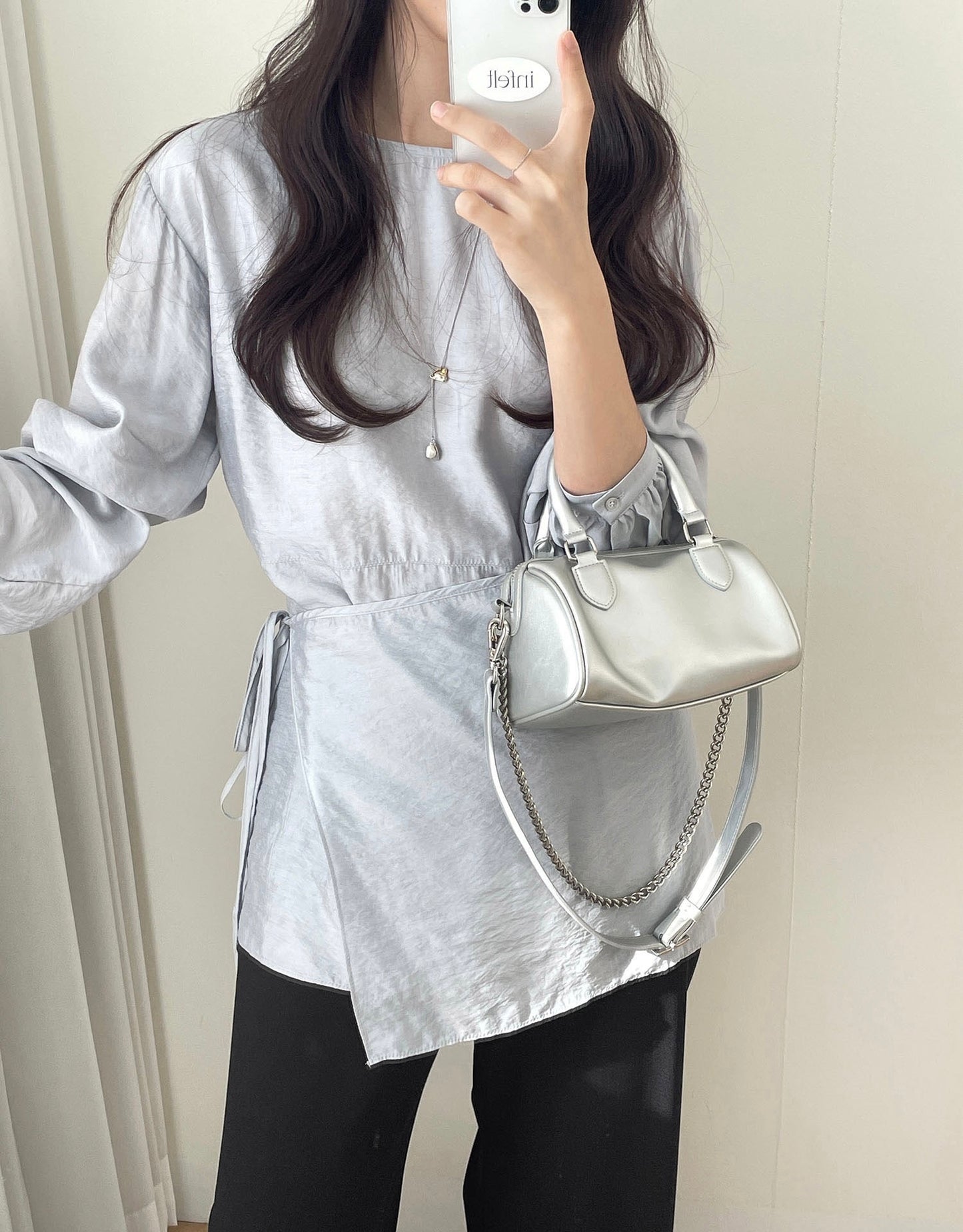 假兩件屁簾圓領恤衫