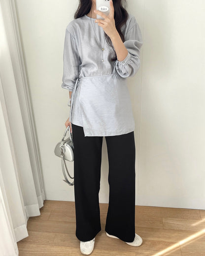 假兩件屁簾圓領恤衫