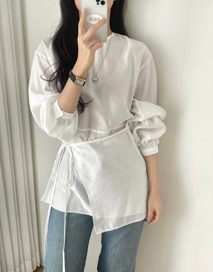 假兩件屁簾圓領恤衫