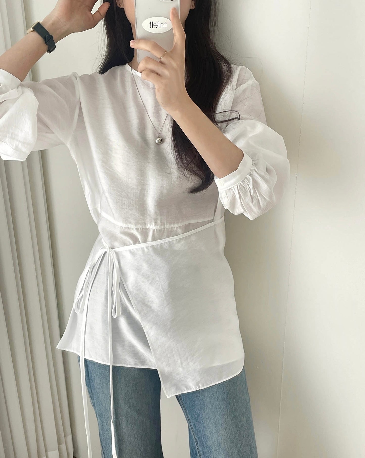 假兩件屁簾圓領恤衫