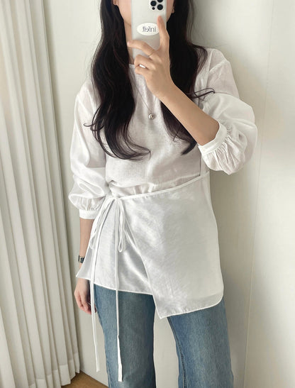 假兩件屁簾圓領恤衫