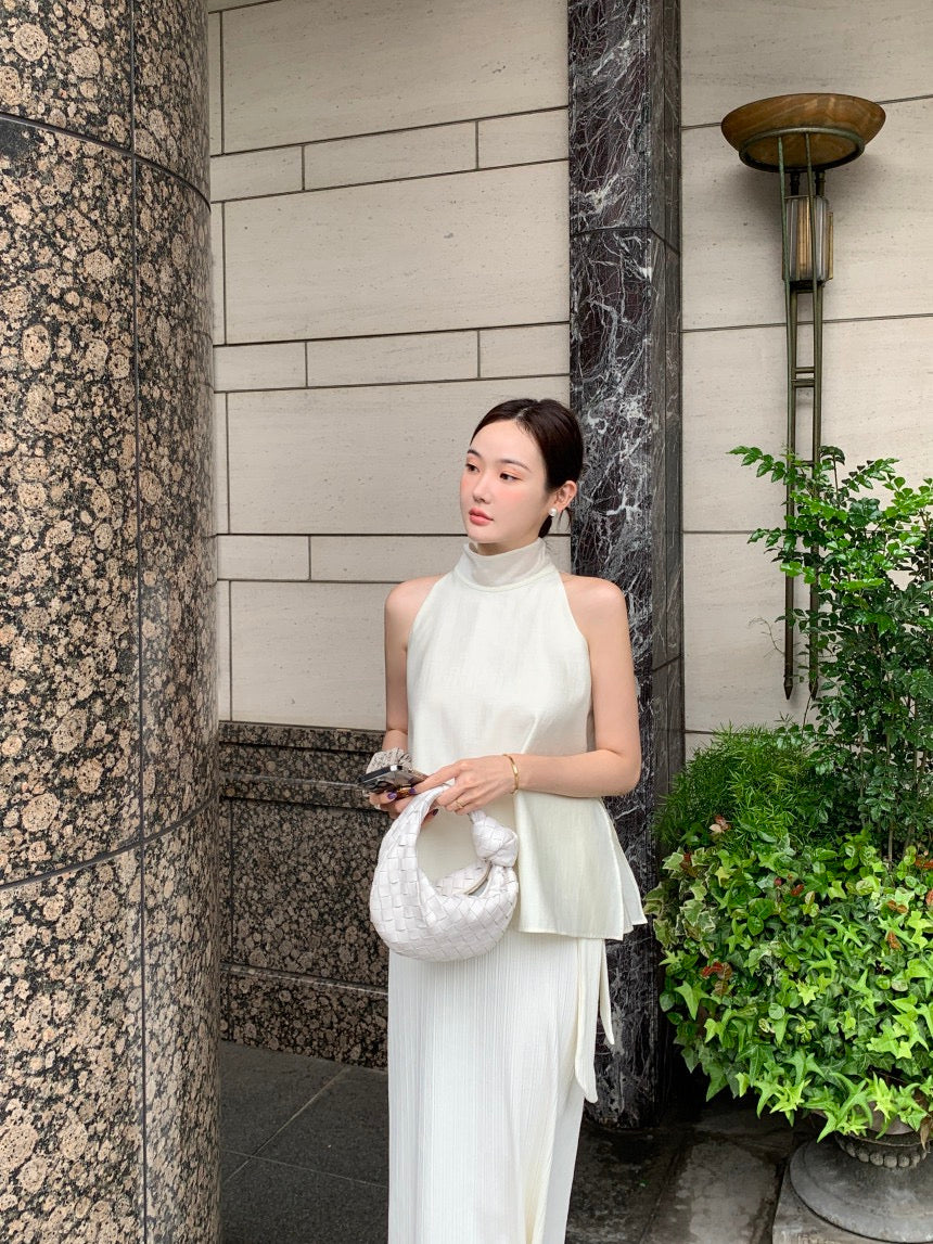 French Minimalist Tie Shirt