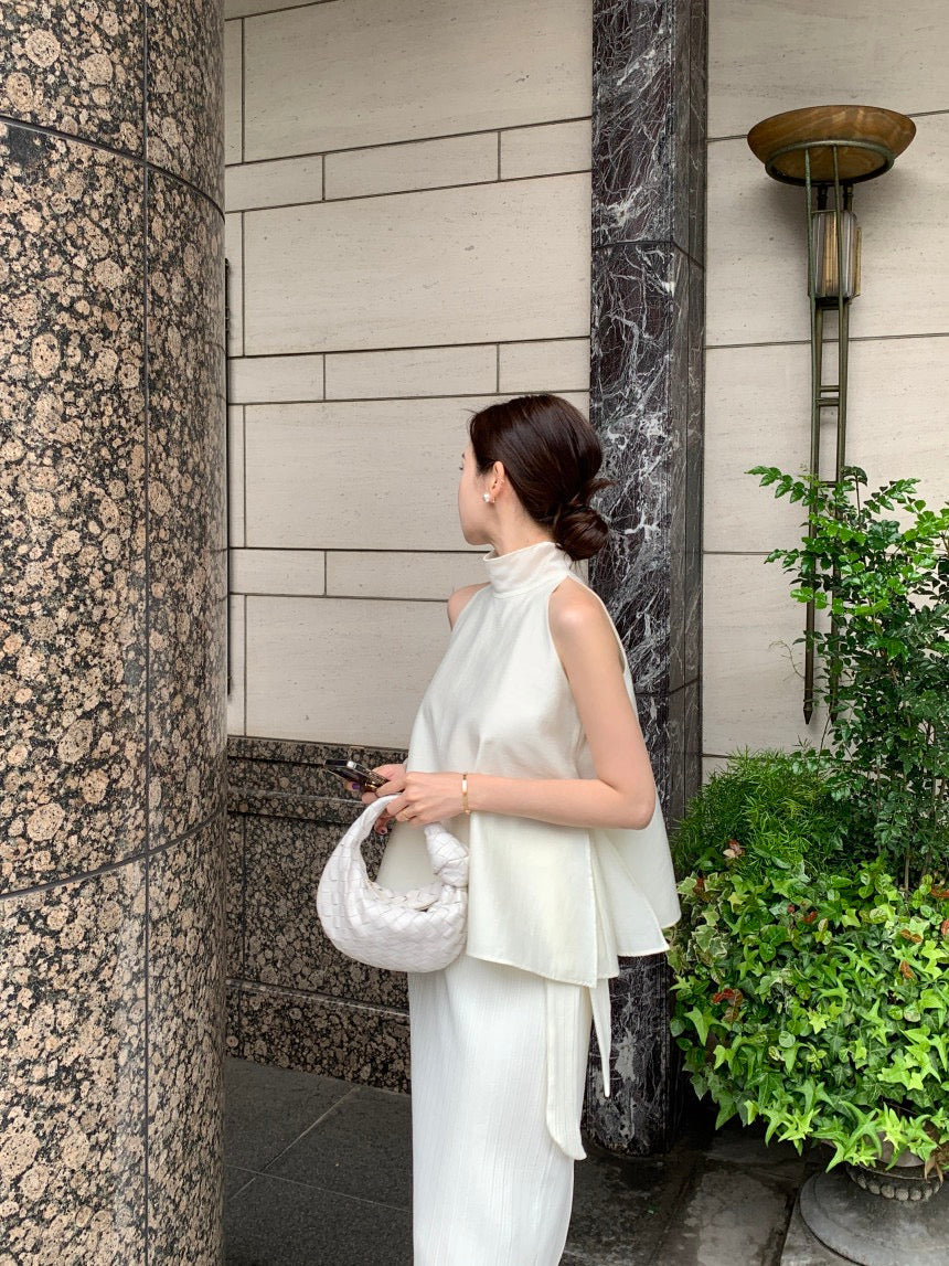 French Minimalist Tie Shirt