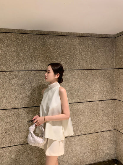 French Minimalist Tie Shirt