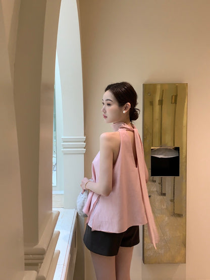 French Minimalist Tie Shirt