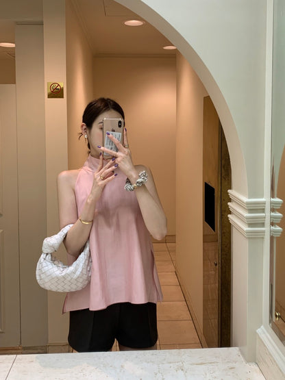 French Minimalist Tie Shirt