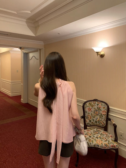 French Minimalist Tie Shirt