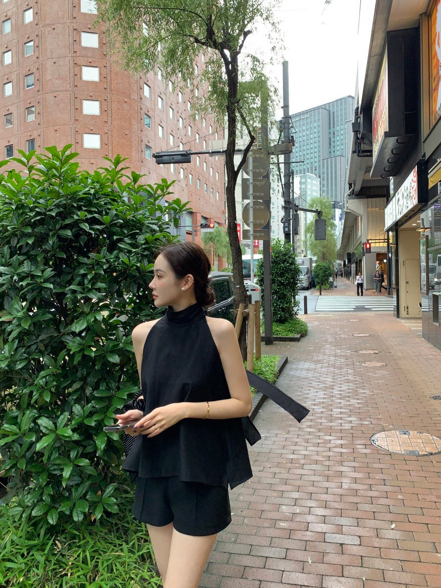 French Minimalist Tie Shirt