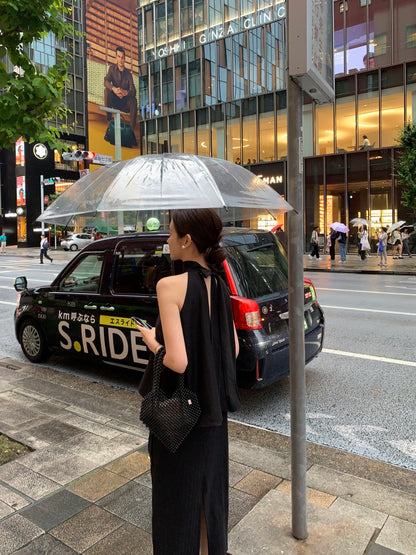 French Minimalist Tie Shirt