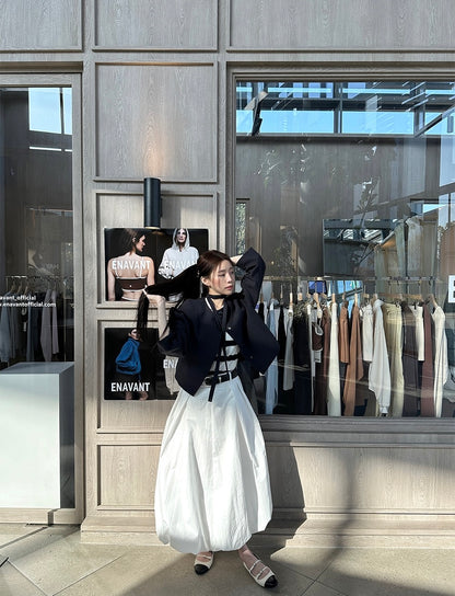 Minimalist Collared Striped Top