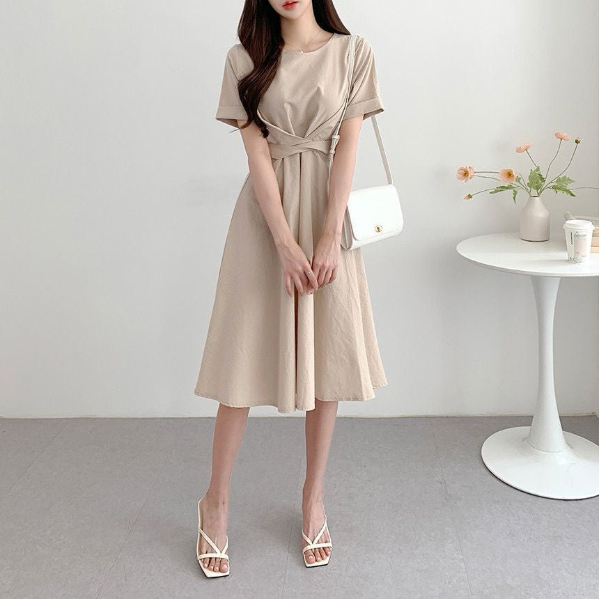 Elegant Knot-Tie Dress