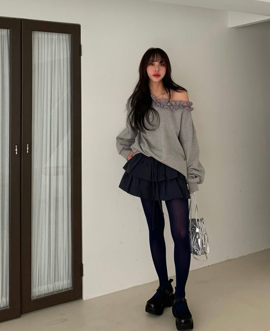 假兩件蛋糕褲裙