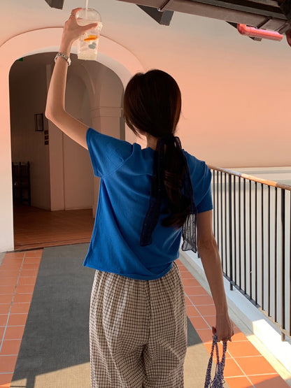 刺繡小花針織top