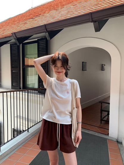 刺繡小花針織top