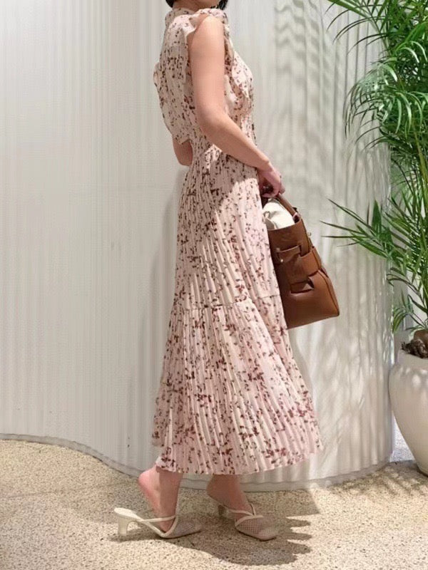 Sweet Flutter Sleeve Floral Dress