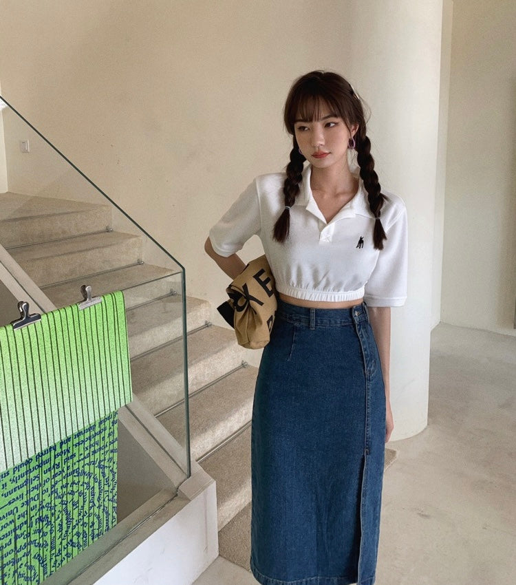 ハイウエストスリットタイトスカート