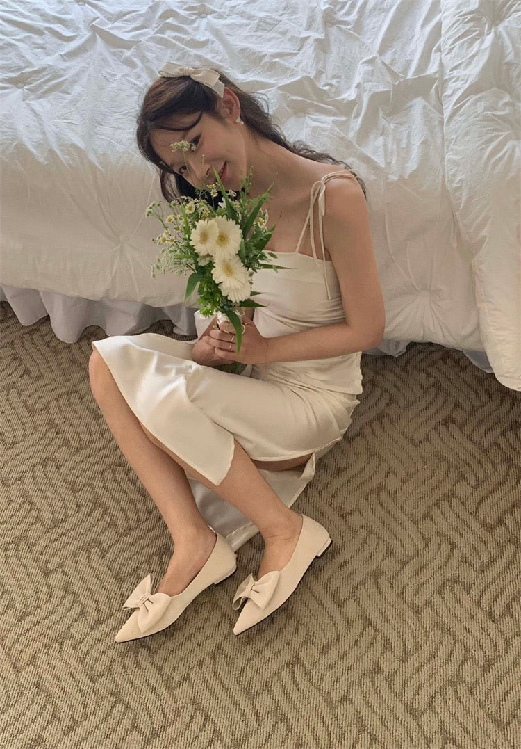 絲光緞面吊帶裙