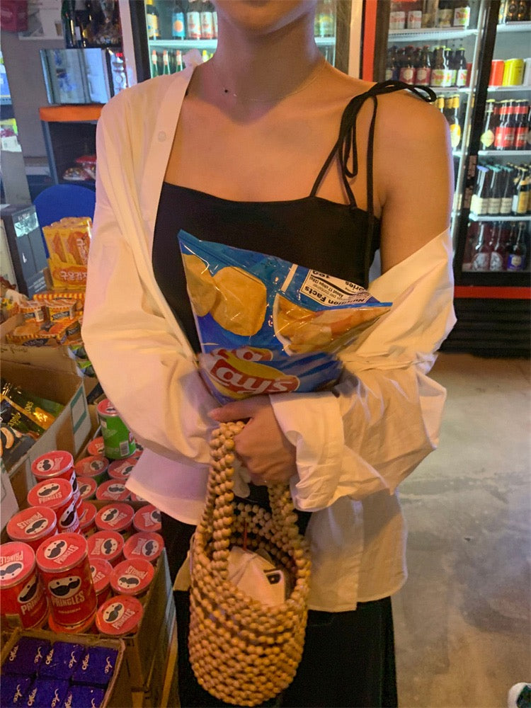 絲光緞面吊帶裙