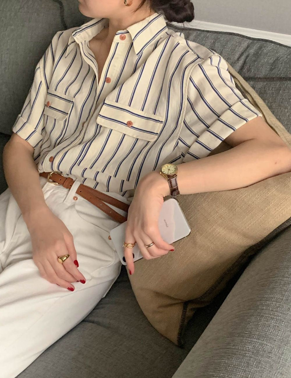 簡約條紋恤衫