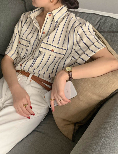 簡約條紋恤衫