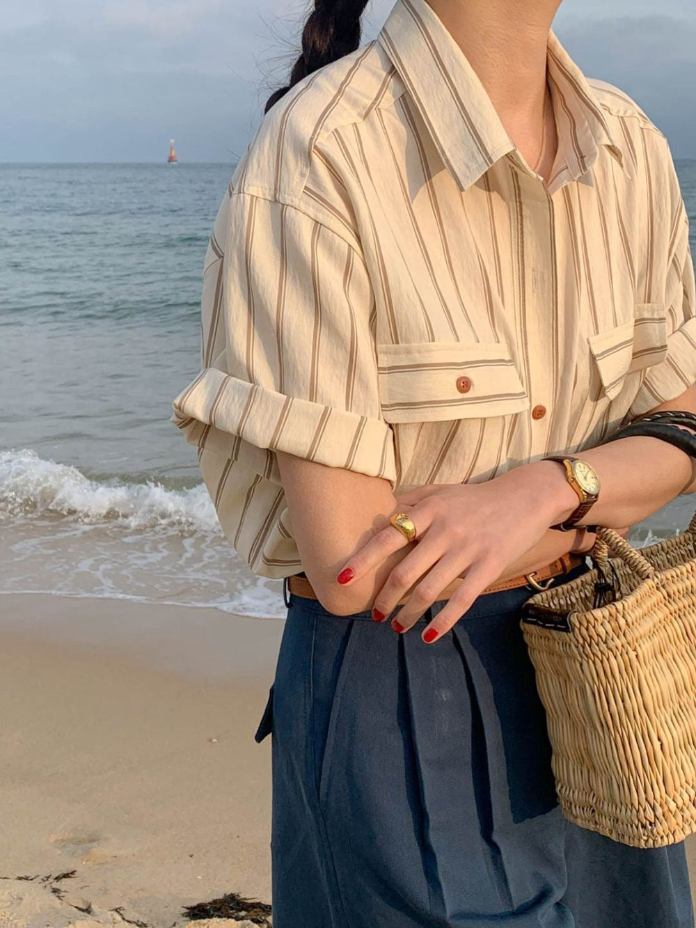 簡約條紋恤衫