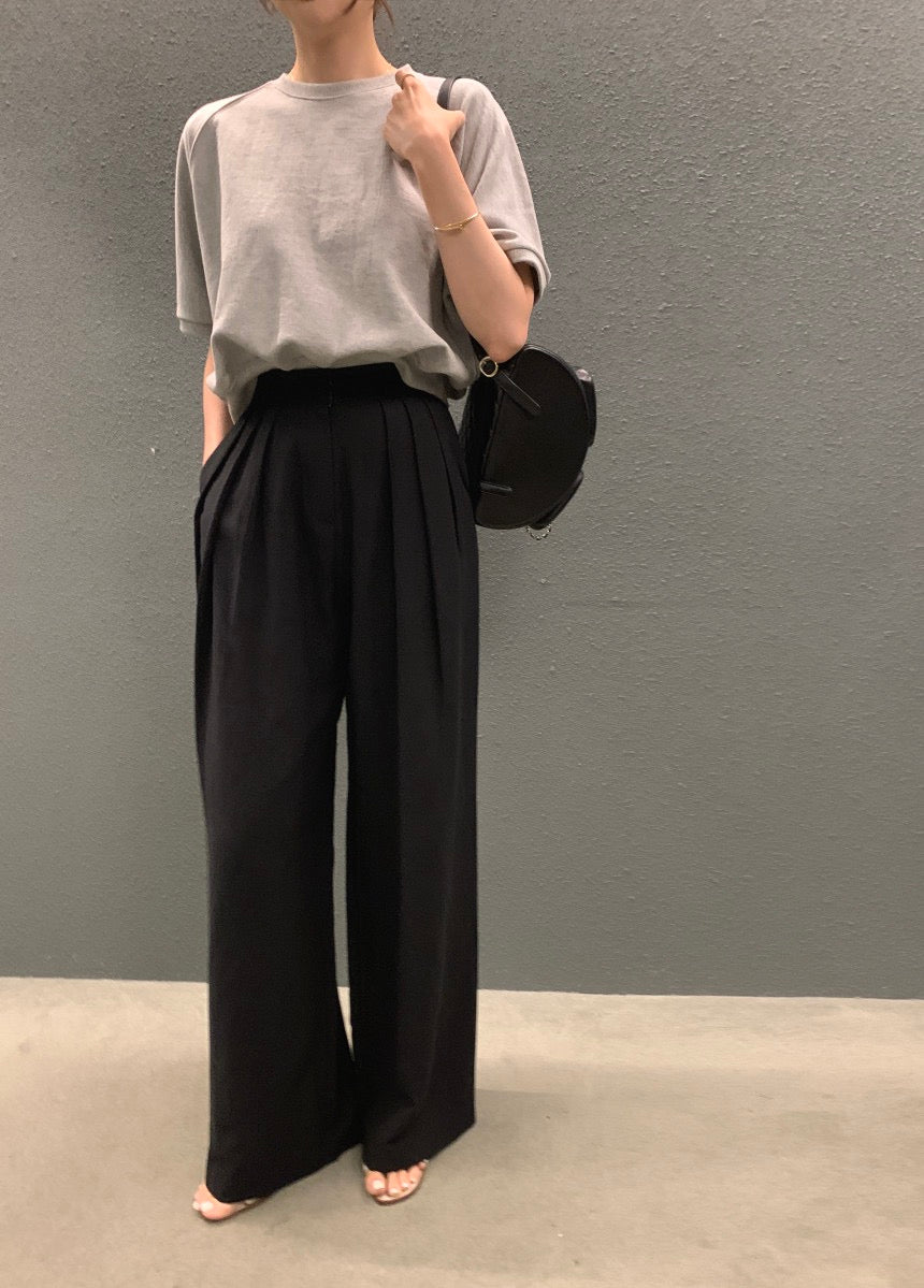 crew neck short-sleeve sweatshirt