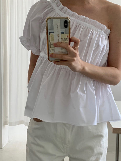 氣質斜肩恤衫