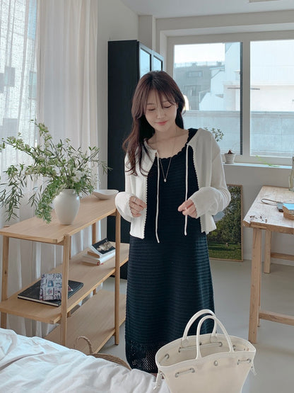 針織背心連身裙