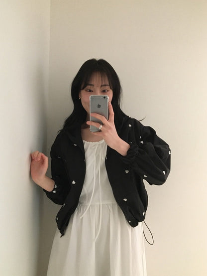 クロシェセーターストラップキャミソール+パフスリーブワンピースセット