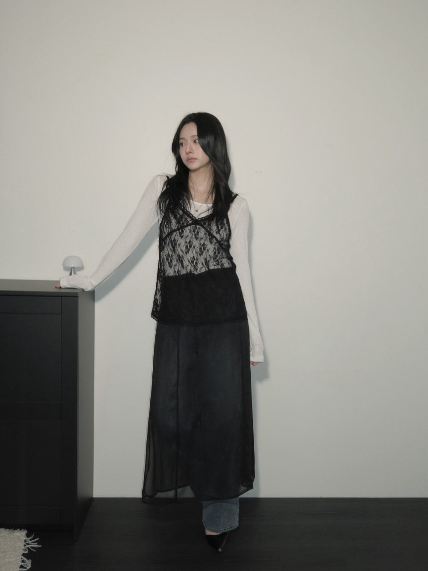 Lace V-neck Layered Camisole