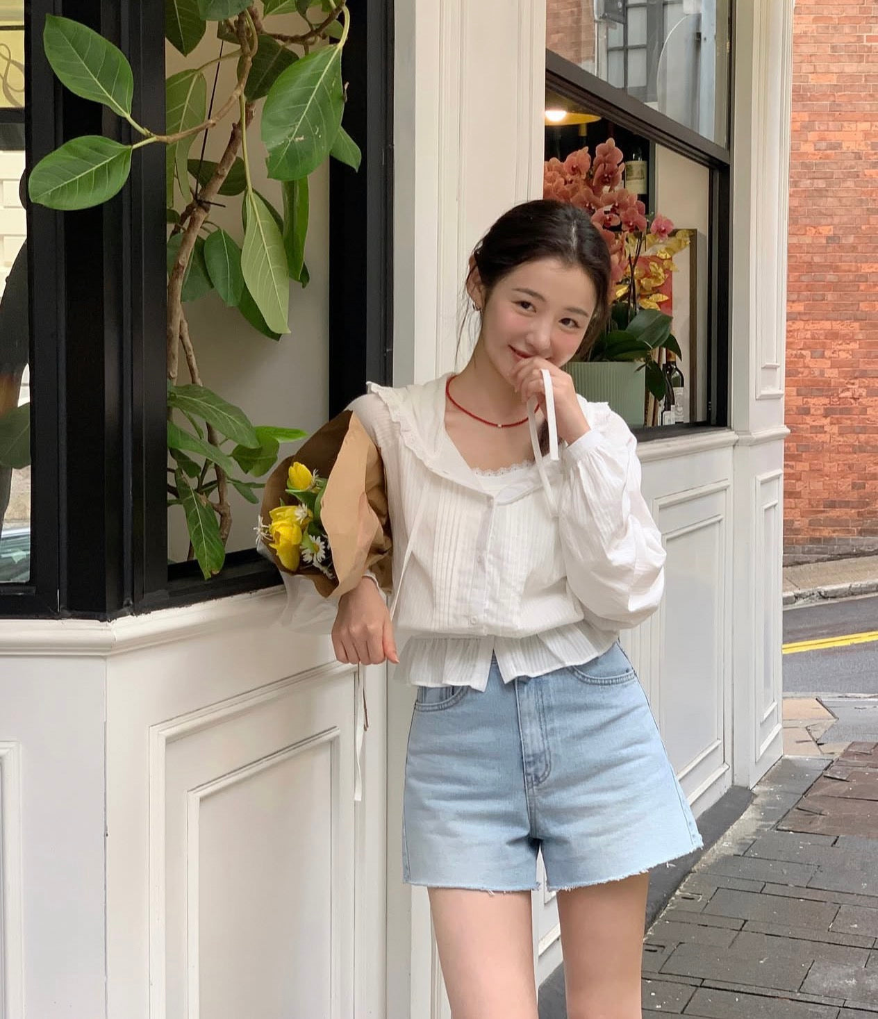 French-Style Elastic Waist Hoodie