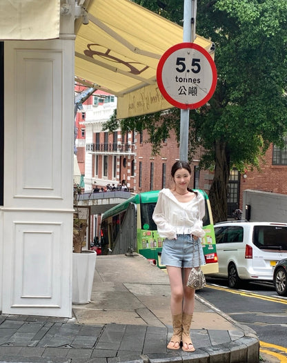 French-Style Elastic Waist Hoodie