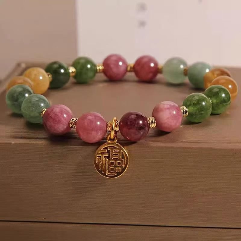 Natural Tourmaline Gemstone Bracelet