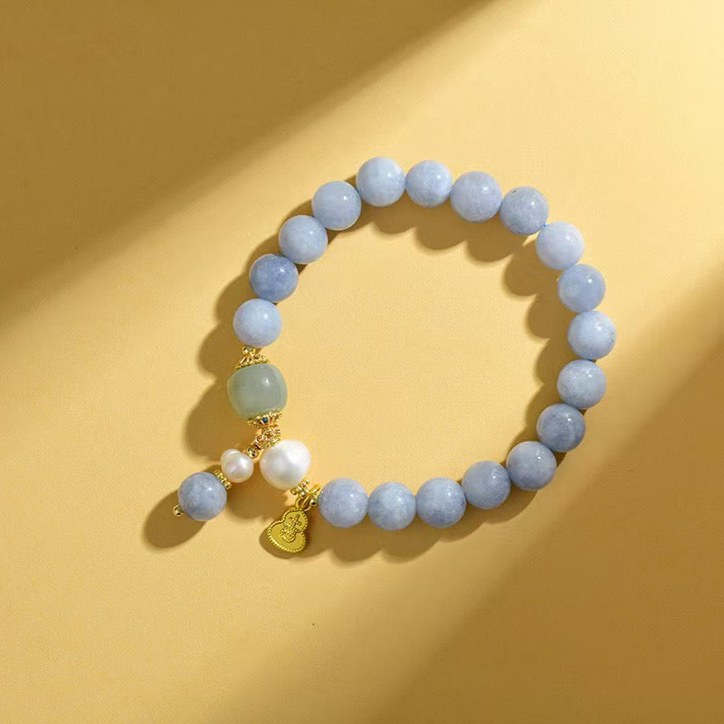 天然海藍寶手鏈