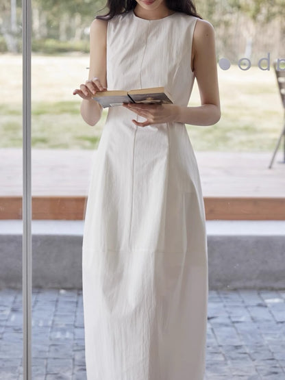 法式背心花苞裙