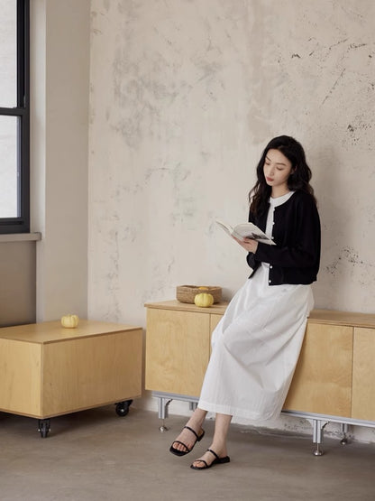 法式背心花苞裙