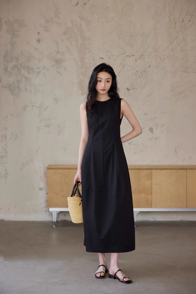 法式背心花苞裙