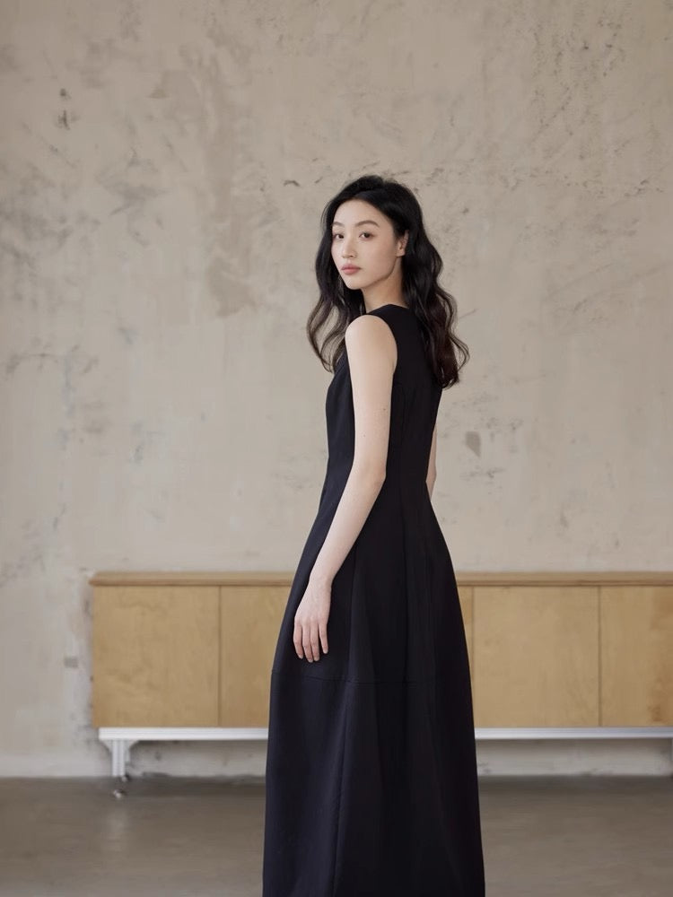 法式背心花苞裙