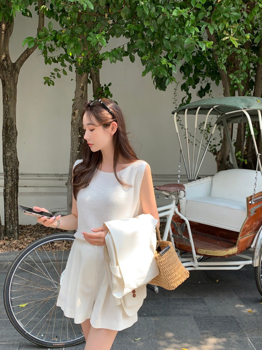 簡約無袖針織背心