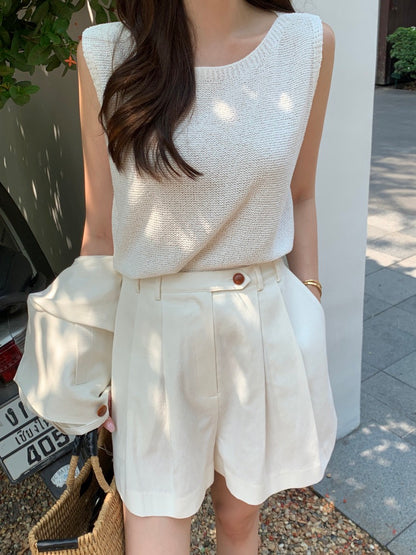 簡約無袖針織背心