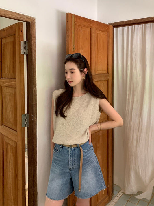 簡約無袖針織背心