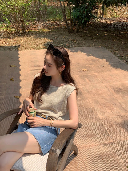 簡約無袖針織背心