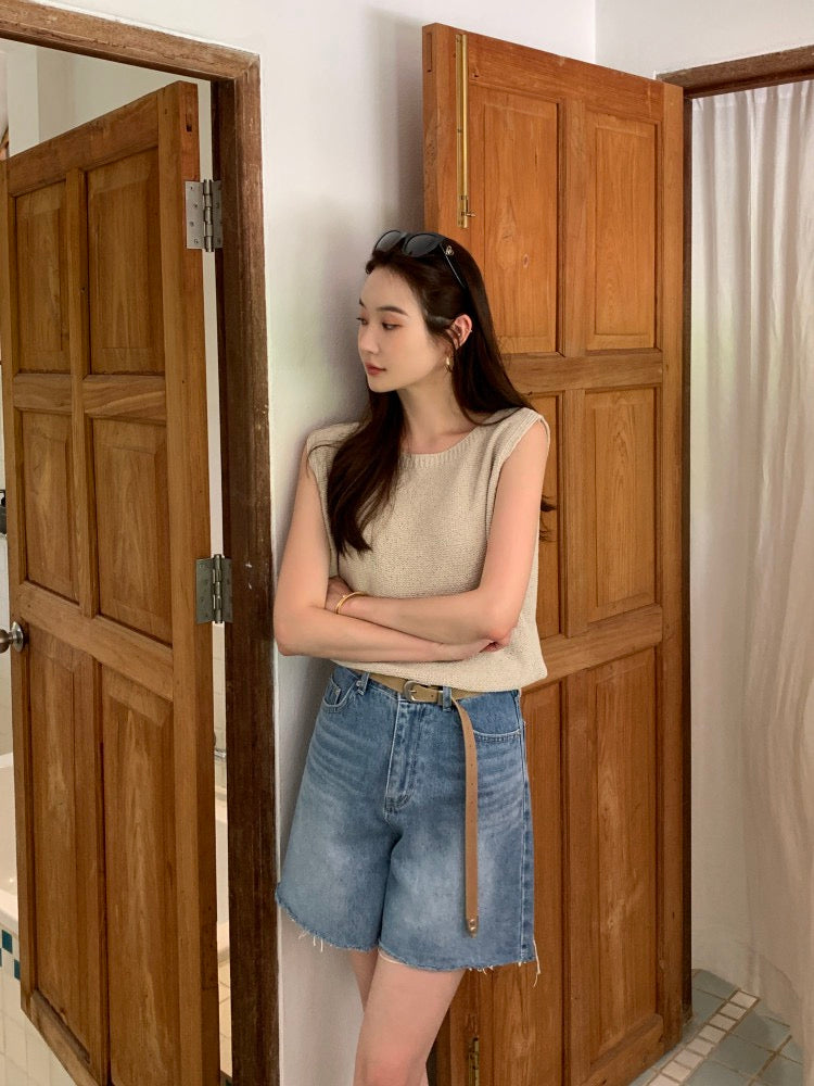 簡約無袖針織背心