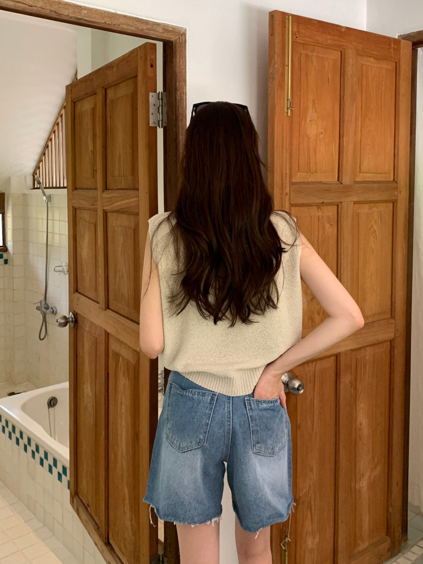 簡約無袖針織背心