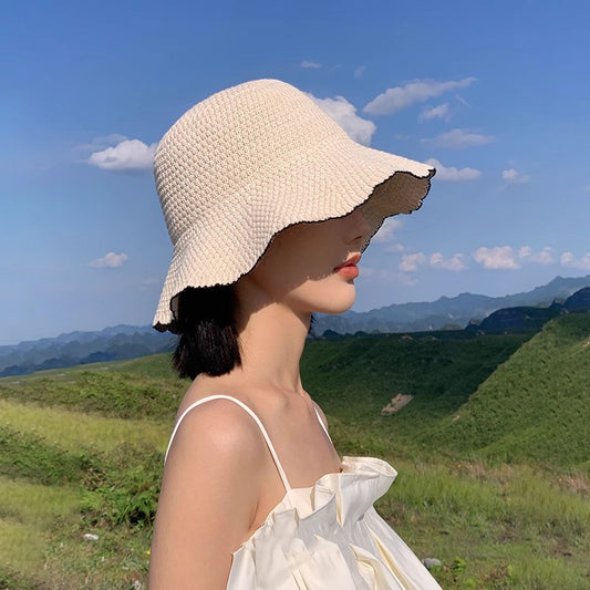 日系針織漁夫帽