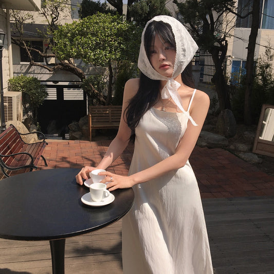 甜美吊帶層紗連身裙