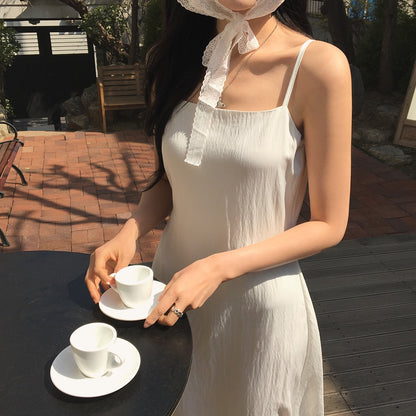 スイートなサスペンダーレイヤードチュールワンピース